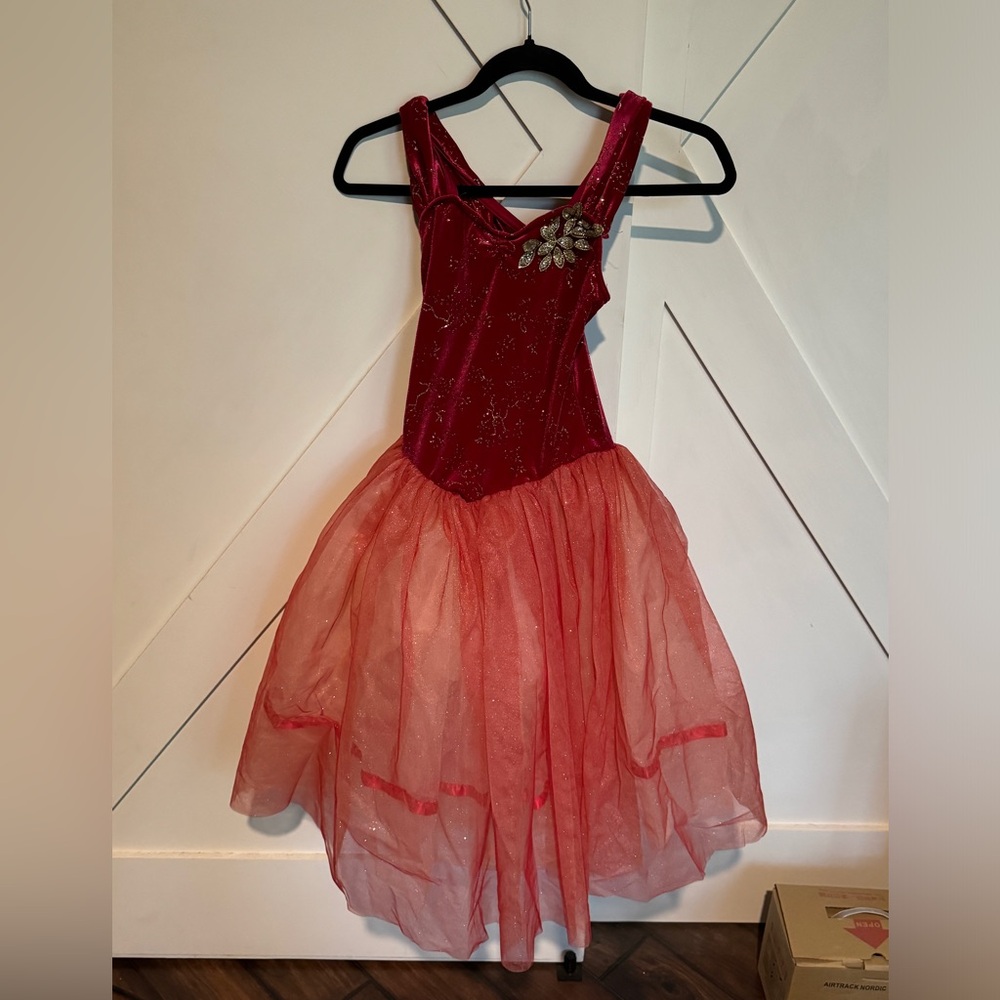 Weissman red large child ballet dance costume/tutu